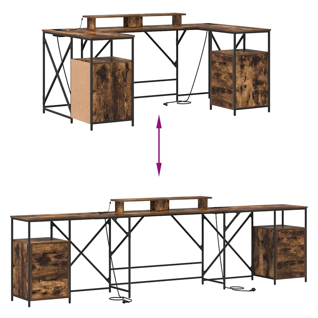 Stol Dimljeni hrast 182 x 101 x 87,5 cm Konstruirano drvo