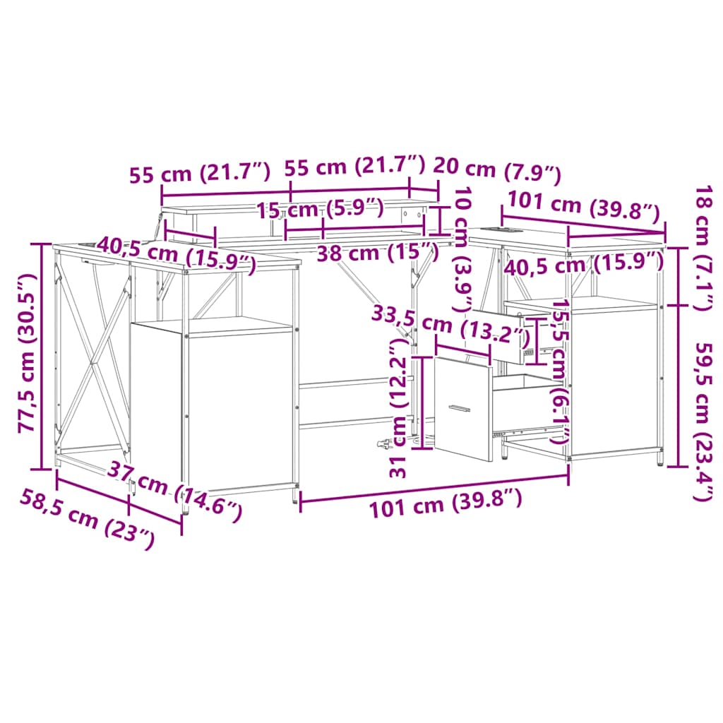 Stol Smeđi hrast 182 x 101 x 87,5 cm Konstruirano drvo