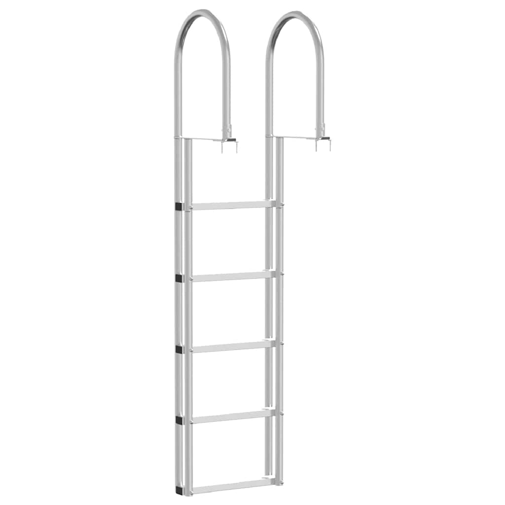 Ljestve za pristanište s 5 stepenica Srebrno 45 ×11,5 ×190 cm