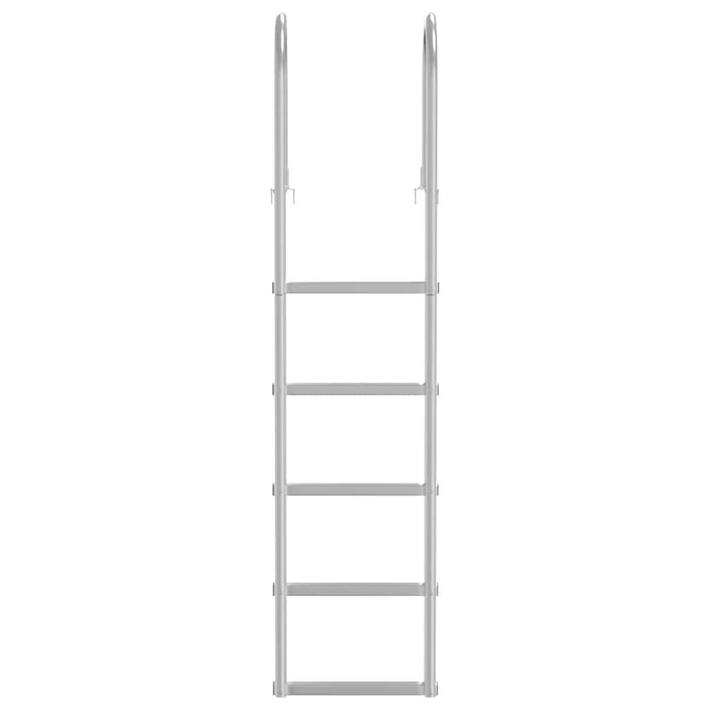 Ljestve za pristanište s 5 stepenica Srebrno 45 ×11,5 ×190 cm