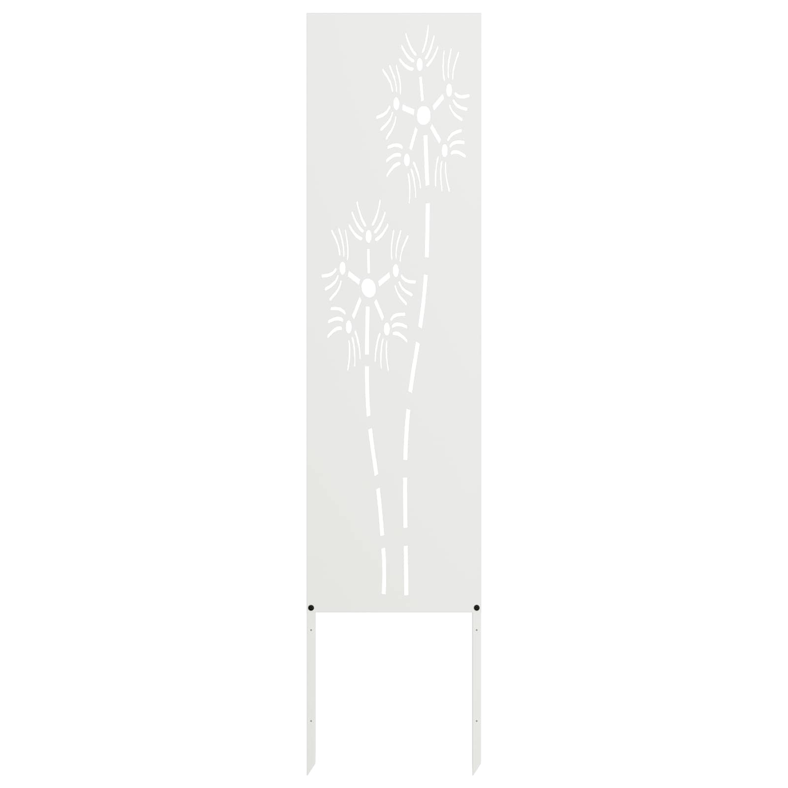 Privatnost u vrtu Bijelo 32 x 140 cm Hladno valjana čelična