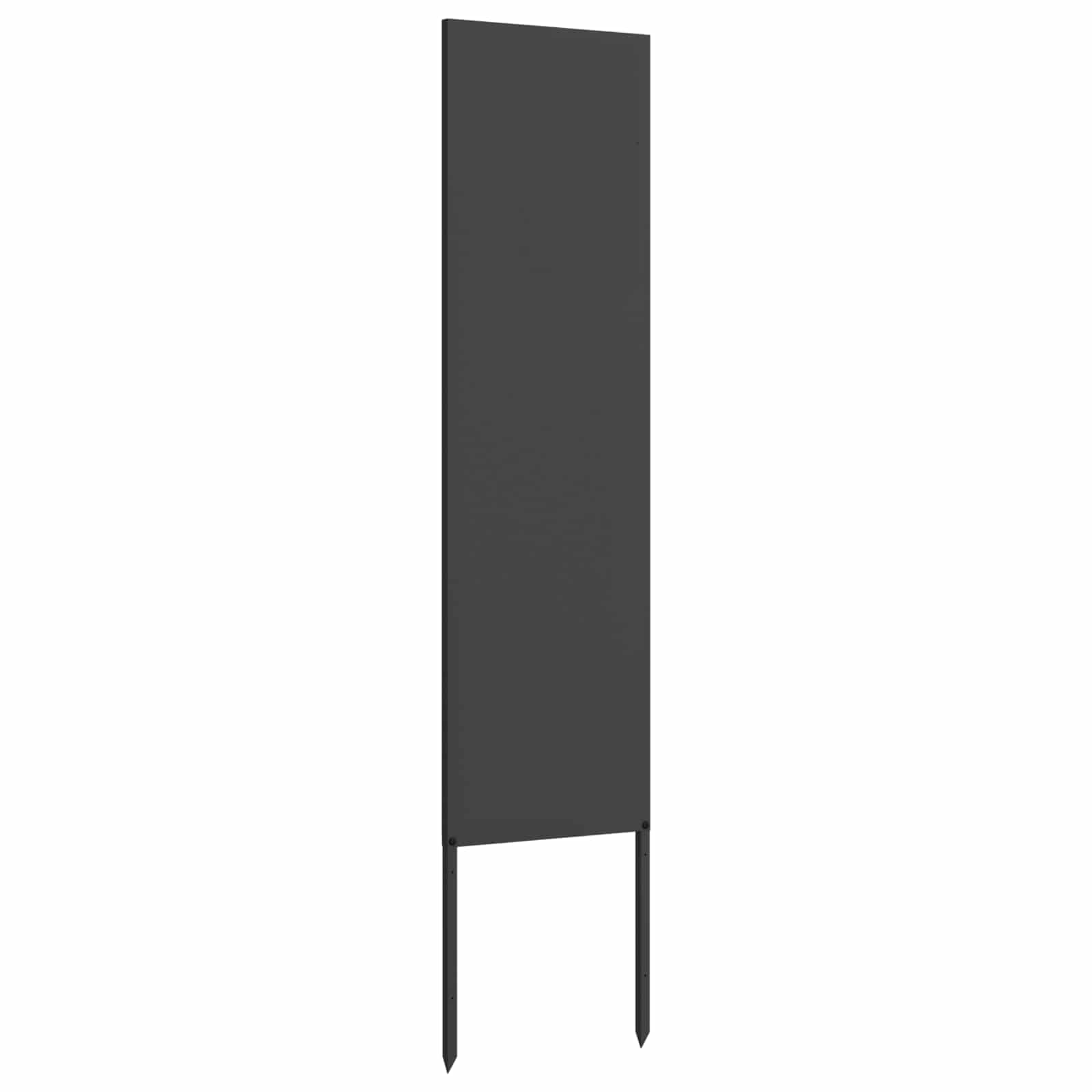 Privatnost u vrtu Crna 32 x 140 cm Hladno valjana čelična