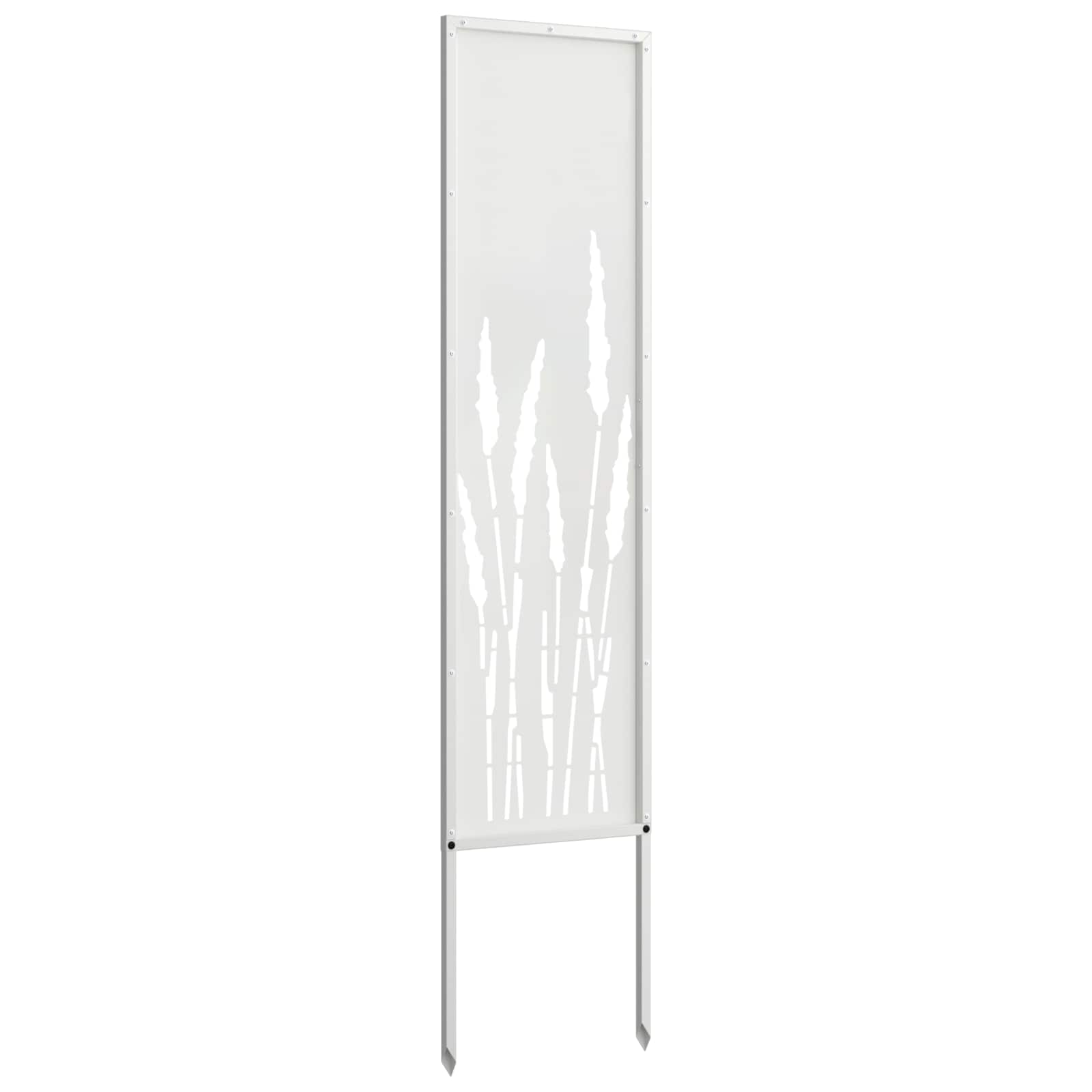 Privatnost u vrtu Bijelo 32 x 140 cm Hladno valjana čelična