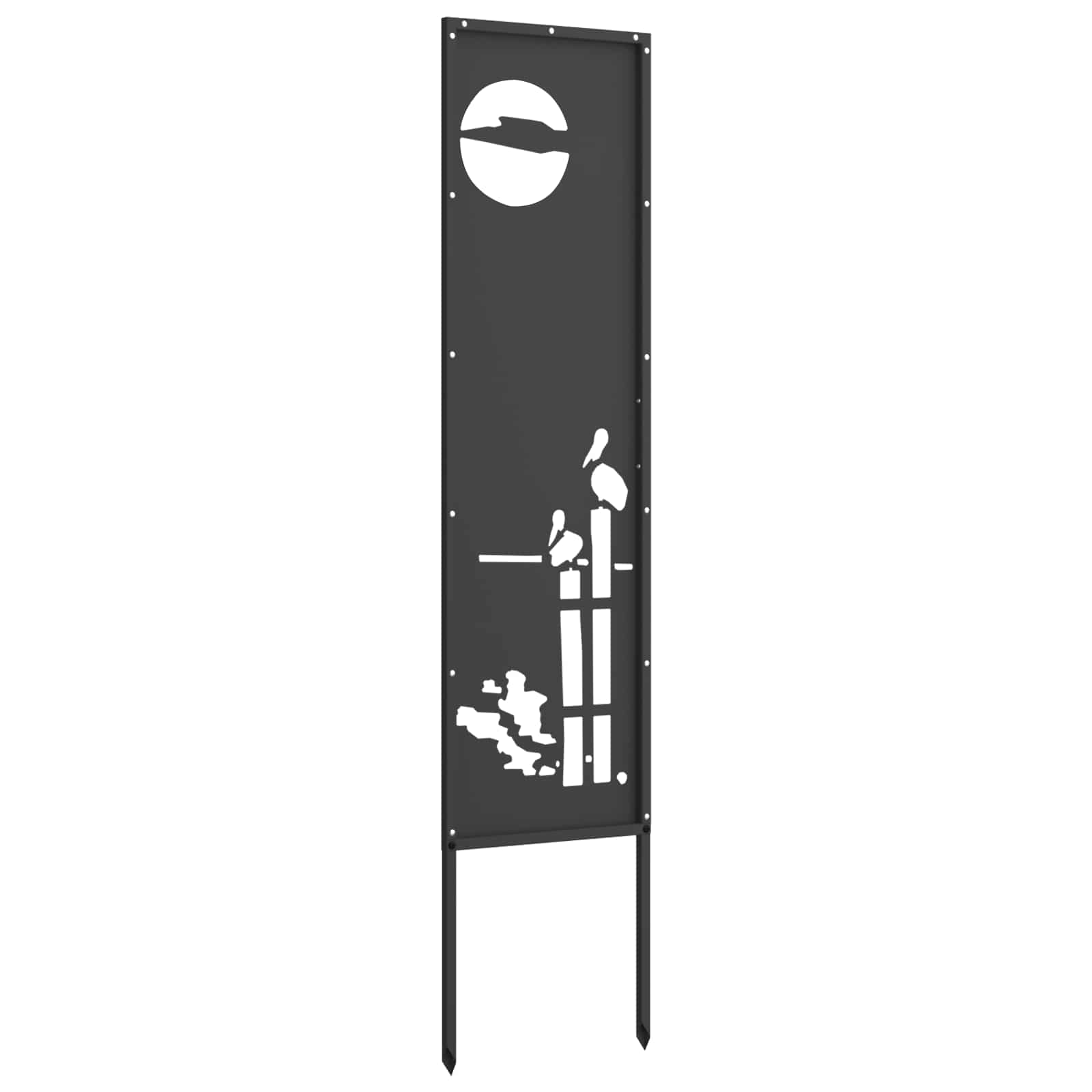 Privatnost u vrtu Crna 32 x 140 cm Hladno valjana čelična