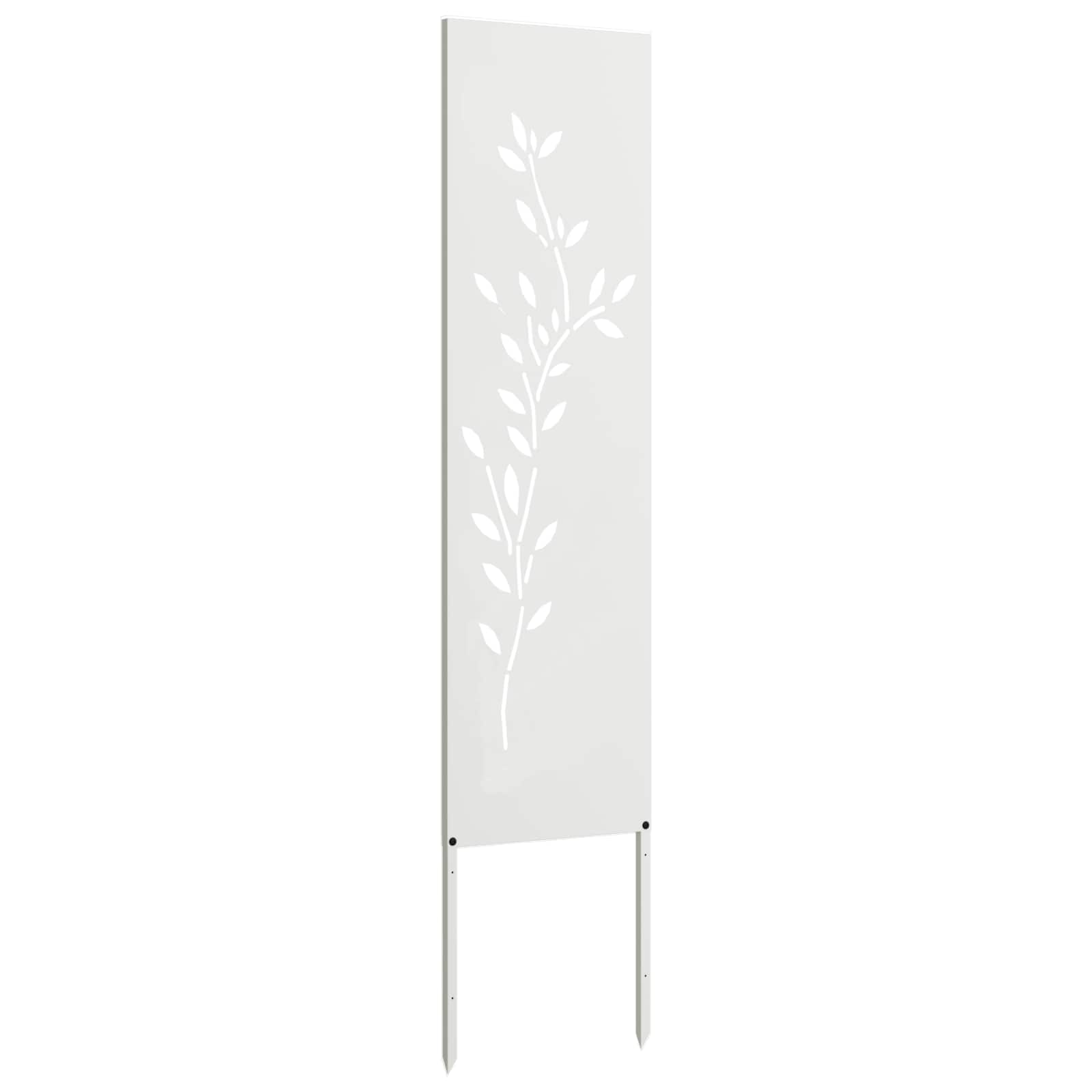 Privatnost u vrtu Bijelo 32 x 140 cm Hladno valjana čelična