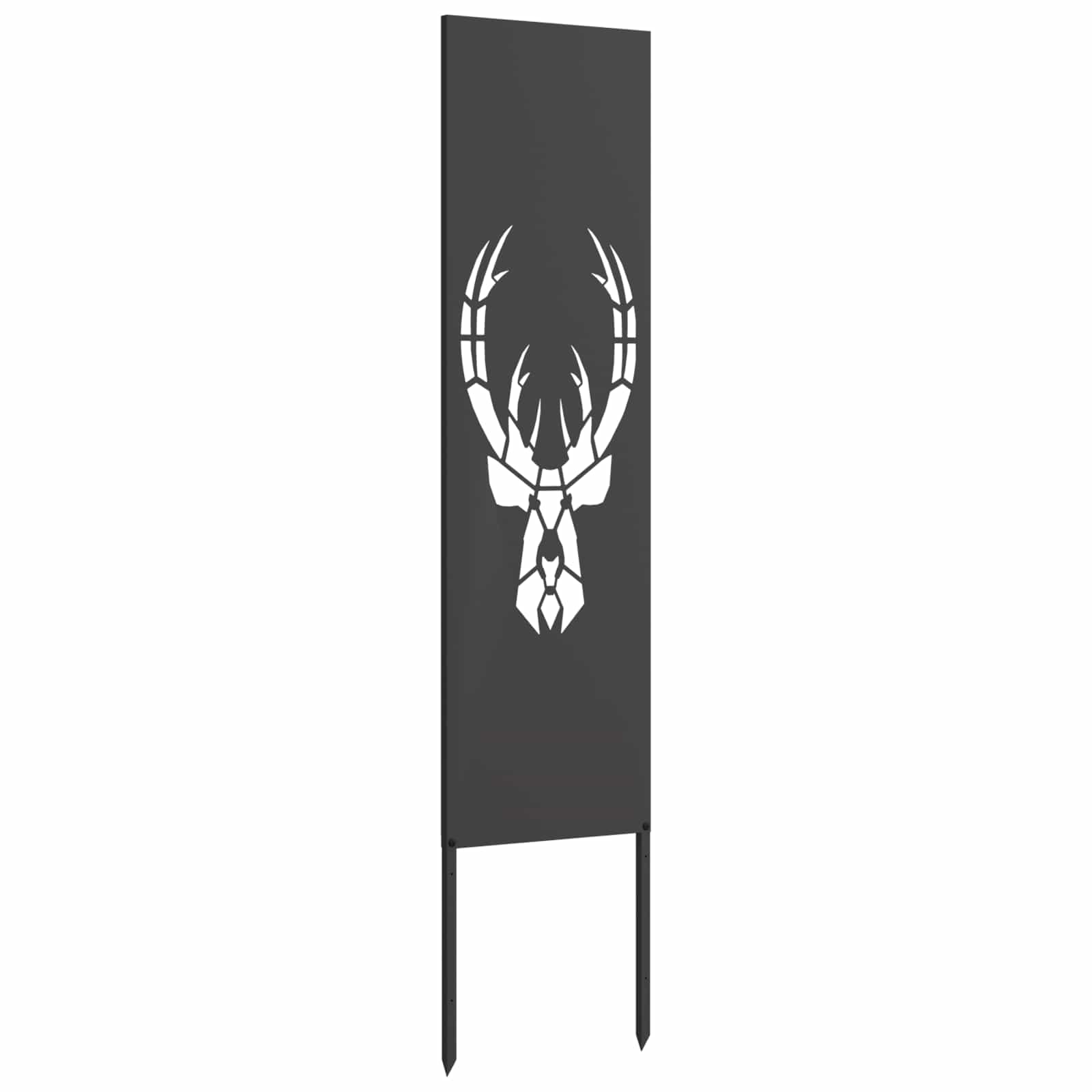 Privatnost u vrtu Crna 32 x 140 cm Hladno valjana čelična