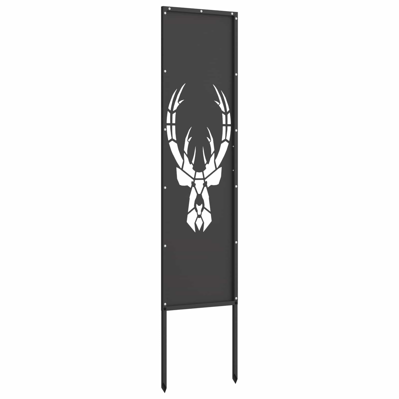 Privatnost u vrtu Crna 32 x 140 cm Hladno valjana čelična
