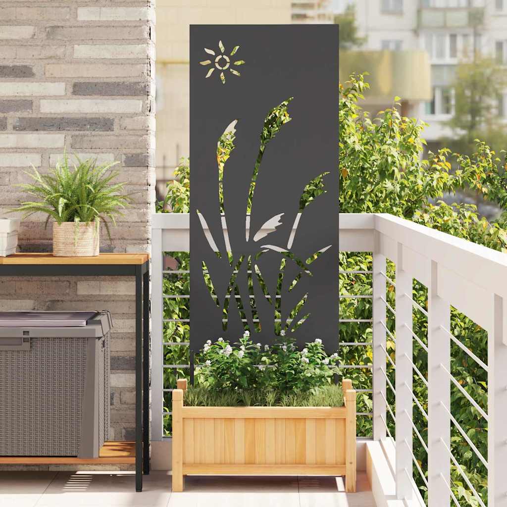 Privatnost u vrtu Crna 50 x 140 cm Hladno valjana čelična