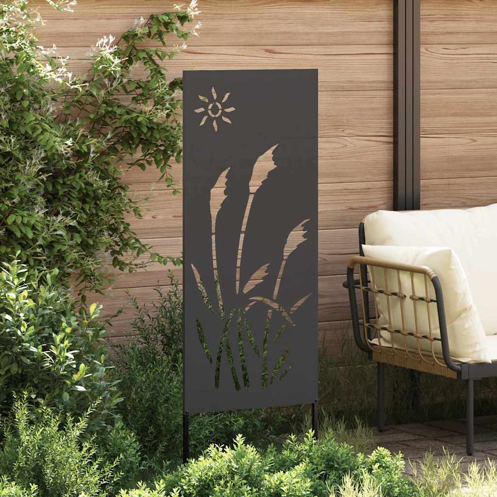 Privatnost u vrtu Crna 50 x 140 cm Hladno valjana čelična