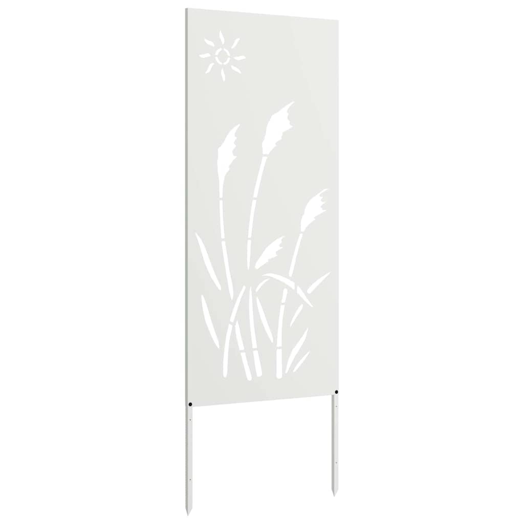 Privatnost u vrtu Bijelo 50 x 140 cm Hladno valjana čelična