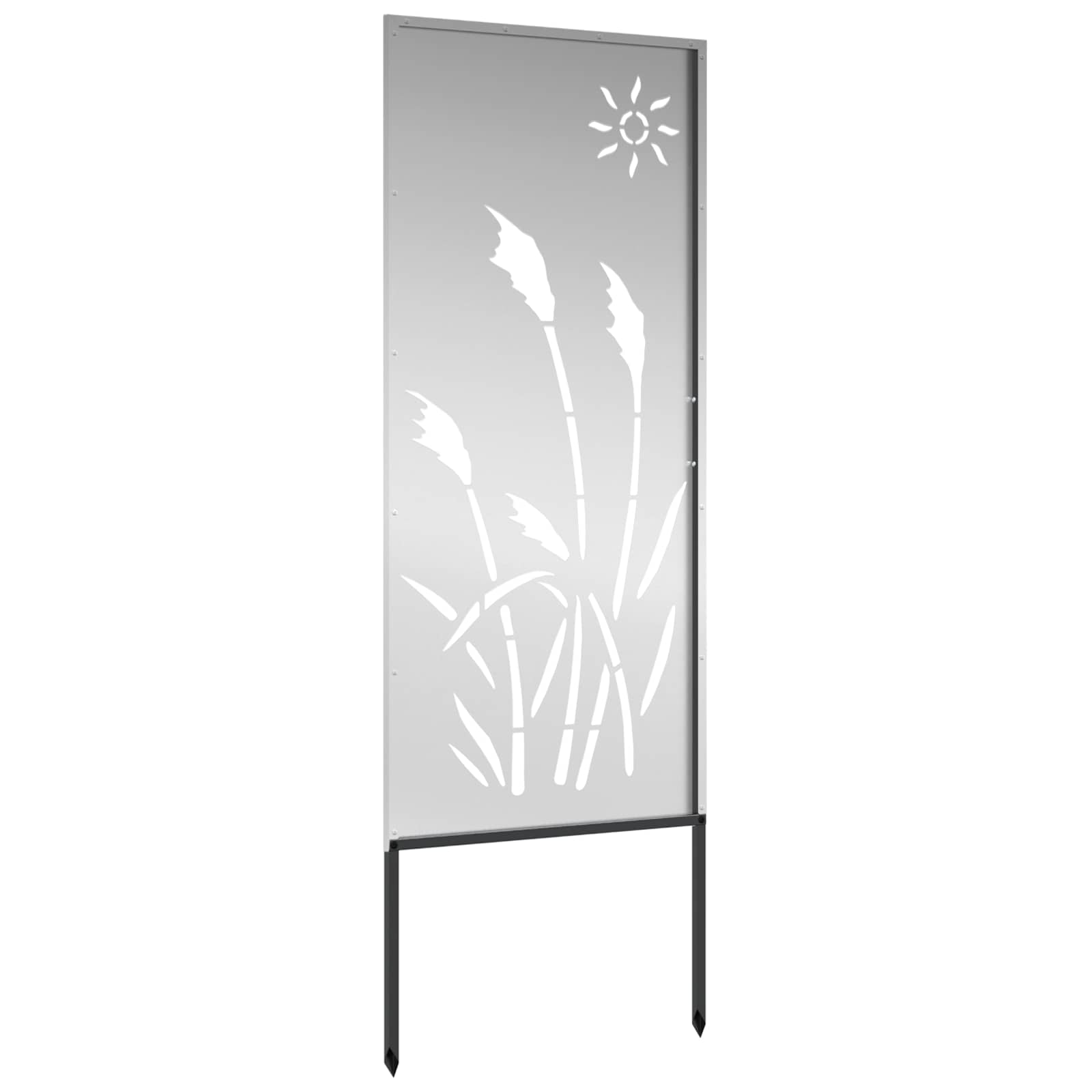 Privatnost u vrtu Rezbarija Srebrno 50 x 140 cm Pocinčani čelik
