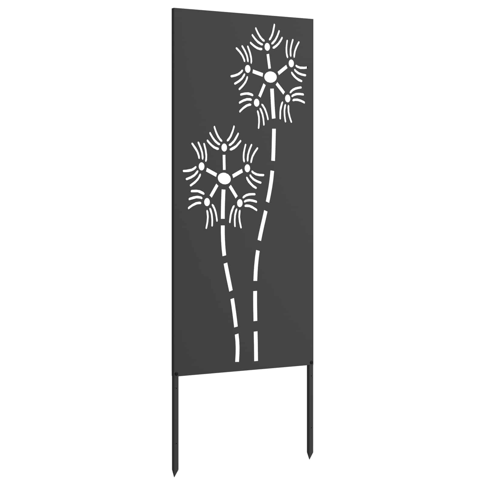 Privatnost u vrtu Crna 50 x 140 cm Hladno valjana čelična