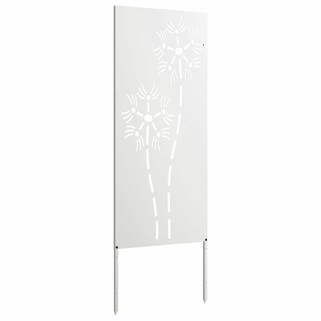 Privatnost u vrtu Bijelo 50 x 140 cm Hladno valjana čelična