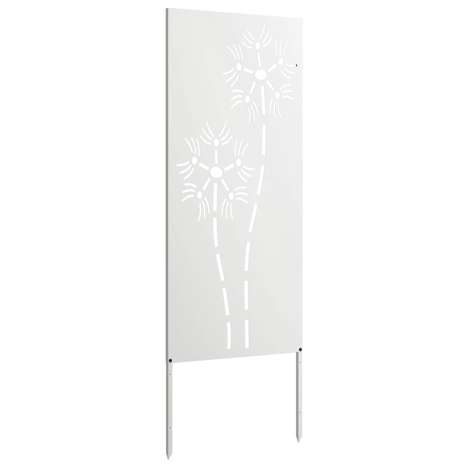 Privatnost u vrtu Bijelo 50 x 140 cm Hladno valjana čelična