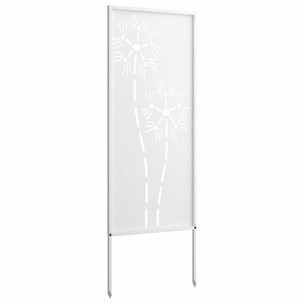 Privatnost u vrtu Bijelo 50 x 140 cm Hladno valjana čelična