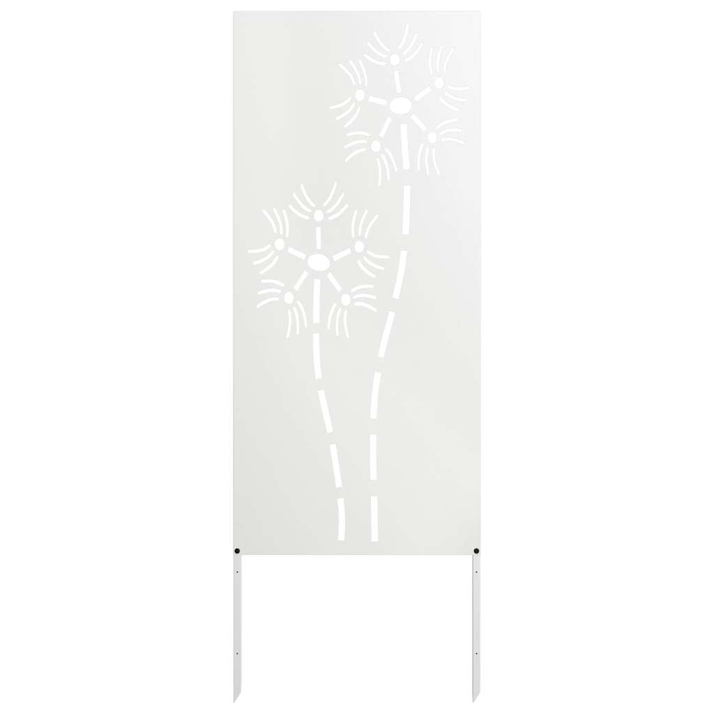 Privatnost u vrtu Bijelo 50 x 140 cm Hladno valjana čelična