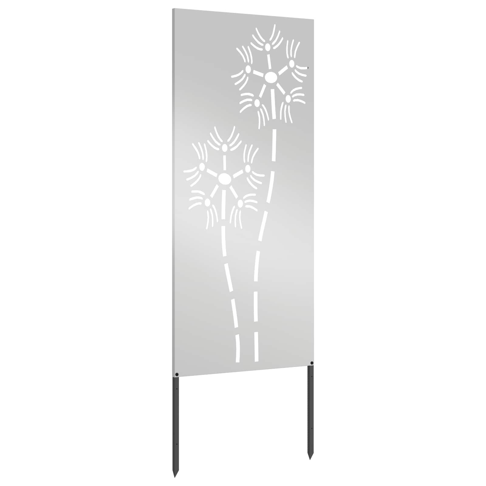 Privatnost u vrtu Rezbarija Srebrno 50 x 140 cm Pocinčani čelik
