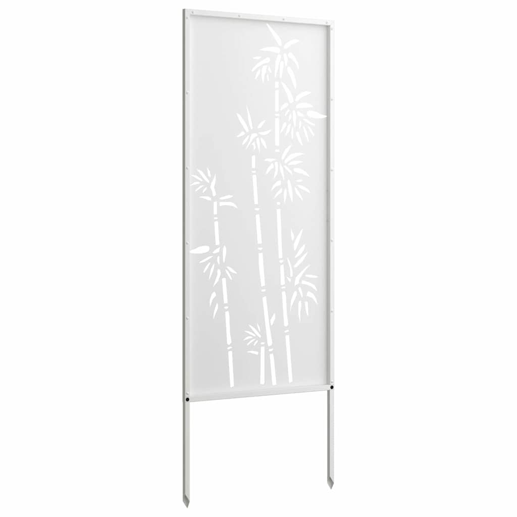 Privatnost u vrtu Bijelo 50 x 140 cm Hladno valjana čelična