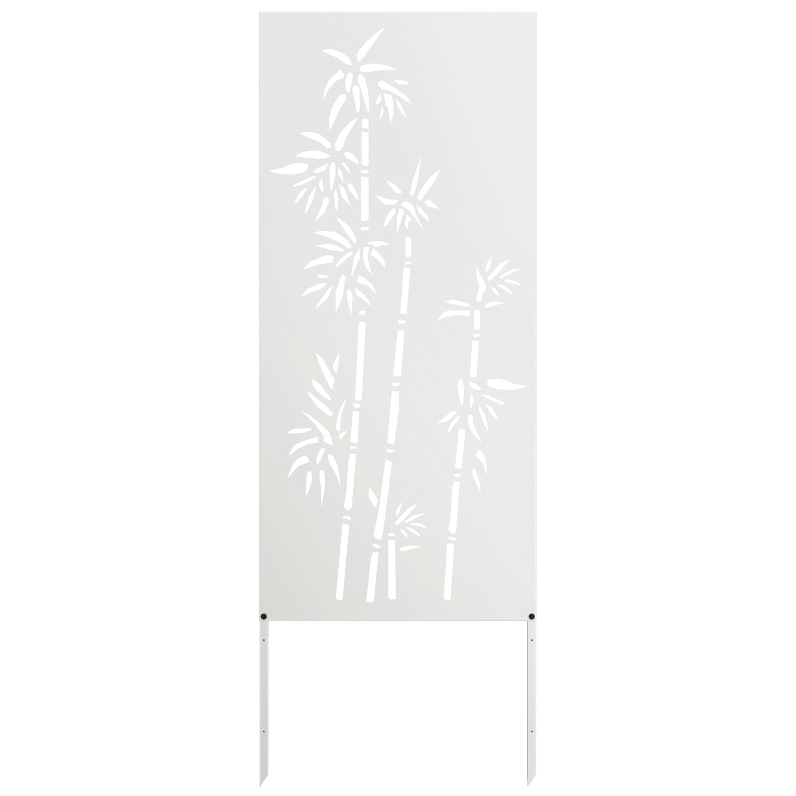 Privatnost u vrtu Bijelo 50 x 140 cm Hladno valjana čelična
