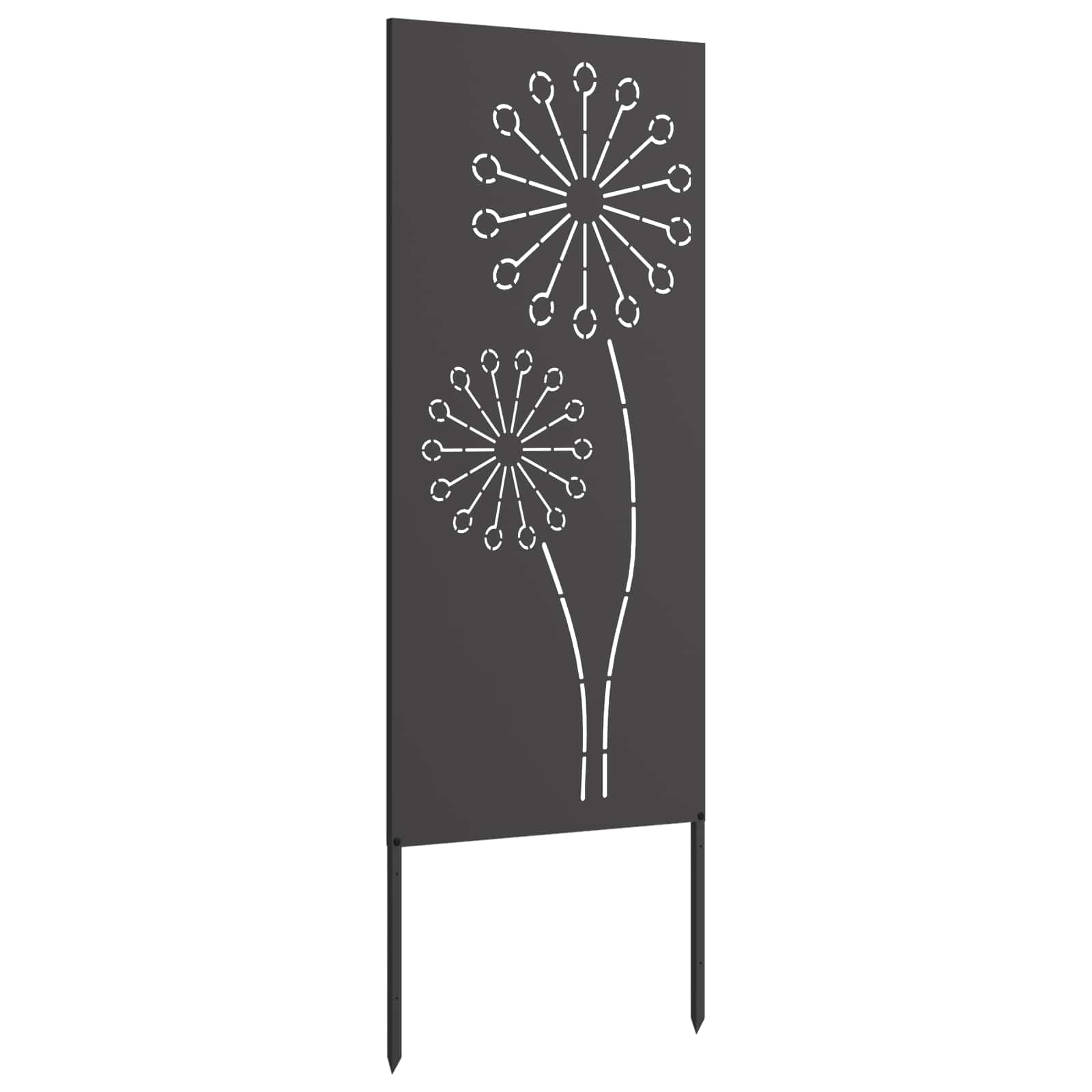 Privatnost u vrtu Crna 50 x 140 cm Hladno valjana čelična