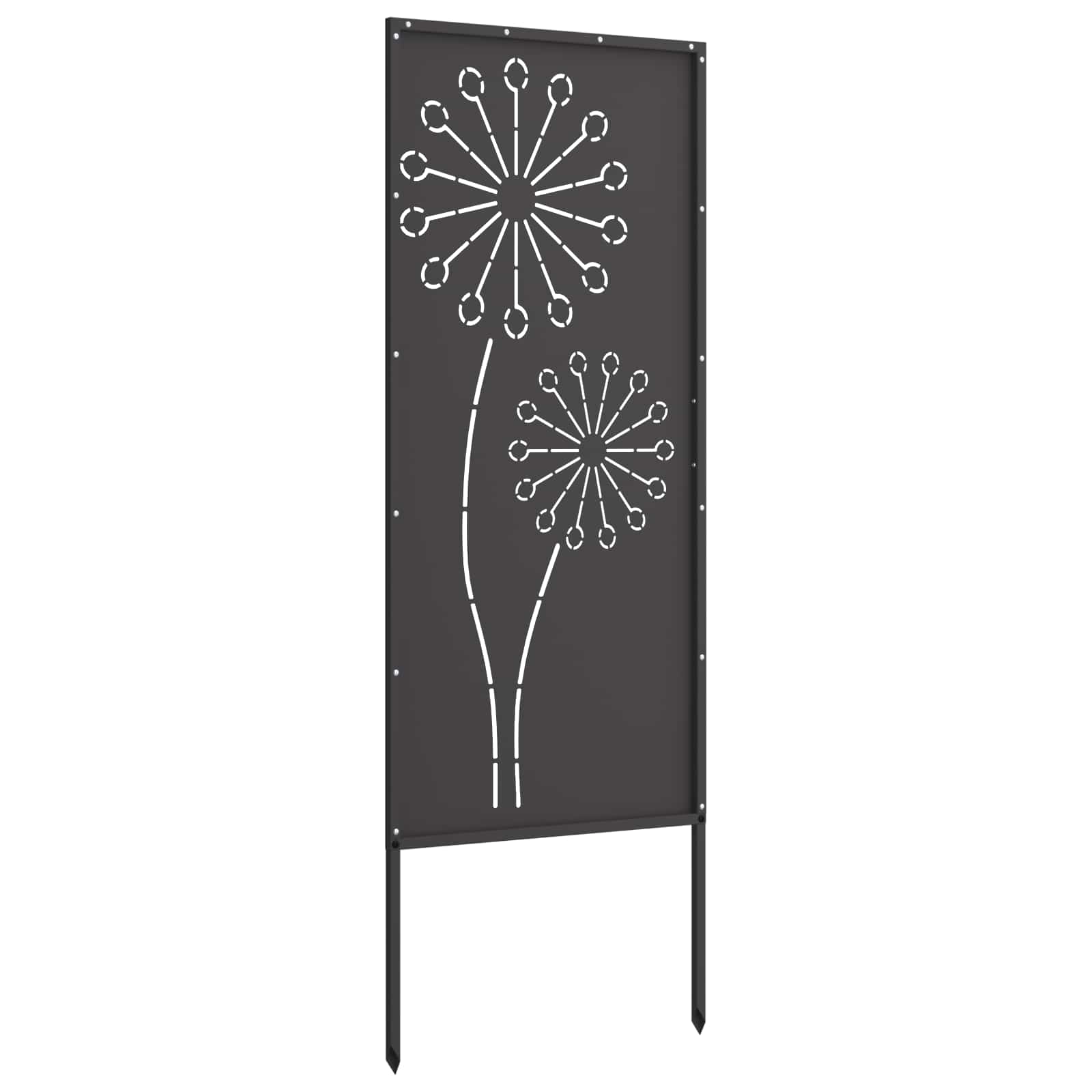 Privatnost u vrtu Crna 50 x 140 cm Hladno valjana čelična