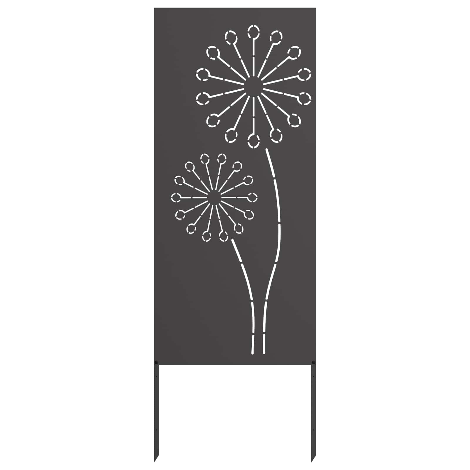 Privatnost u vrtu Crna 50 x 140 cm Hladno valjana čelična