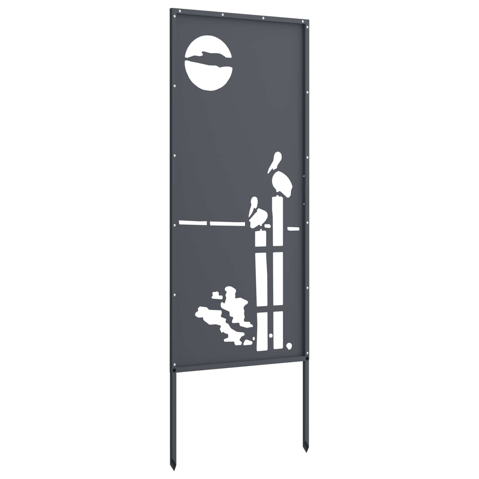 Privatnost u vrtu Antracit 50 x 140 cm Hladno valjana čelična