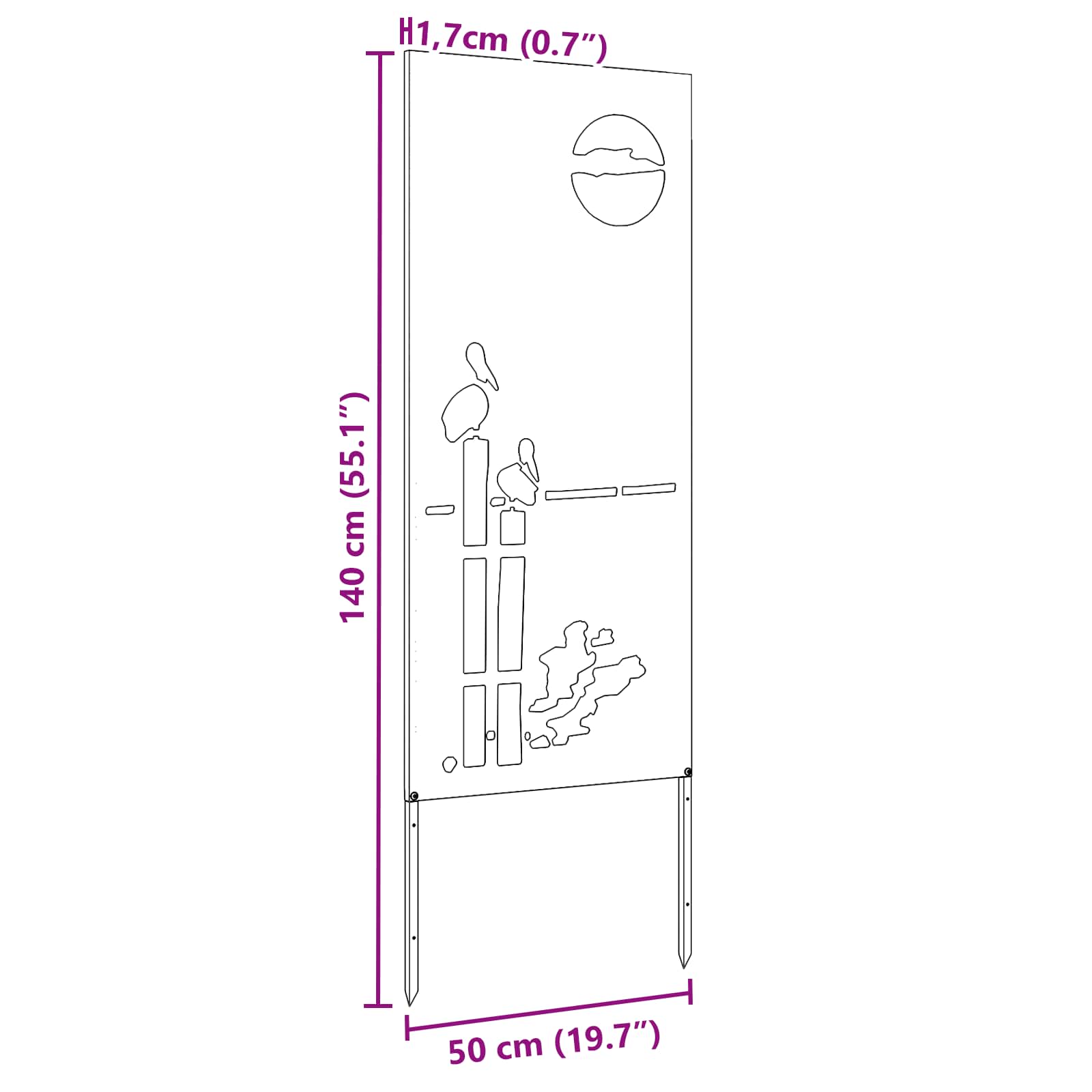 Privatnost u vrtu Rezbarija Maslinovo zelena 50 x 140 cm