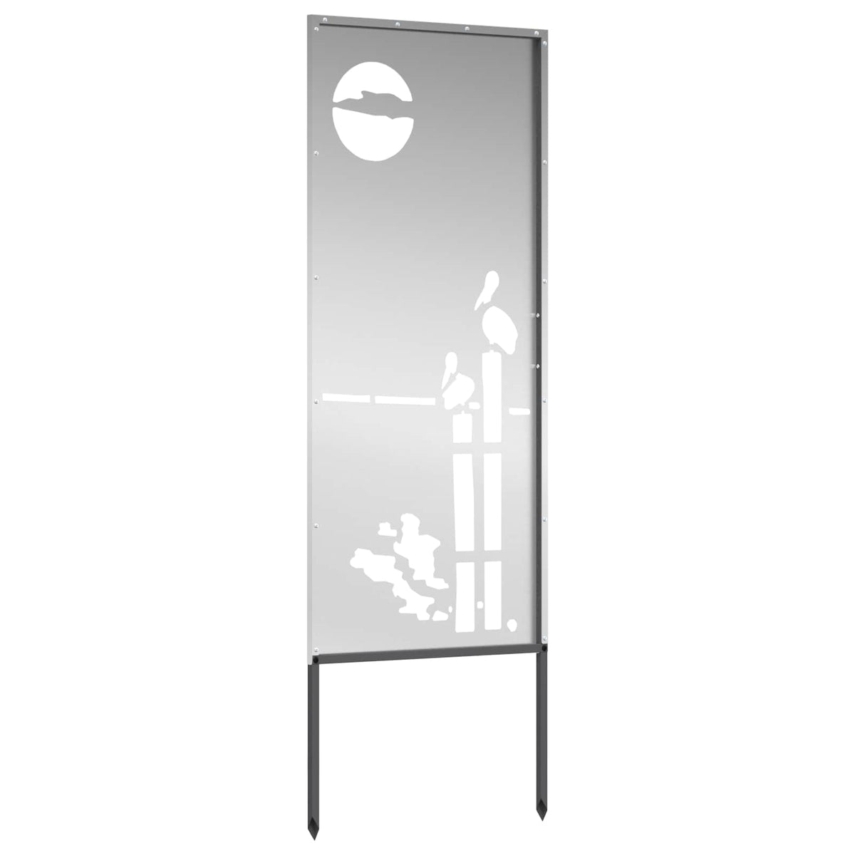 Privatnost u vrtu Rezbarija Srebrno 50 x 140 cm Pocinčani čelik