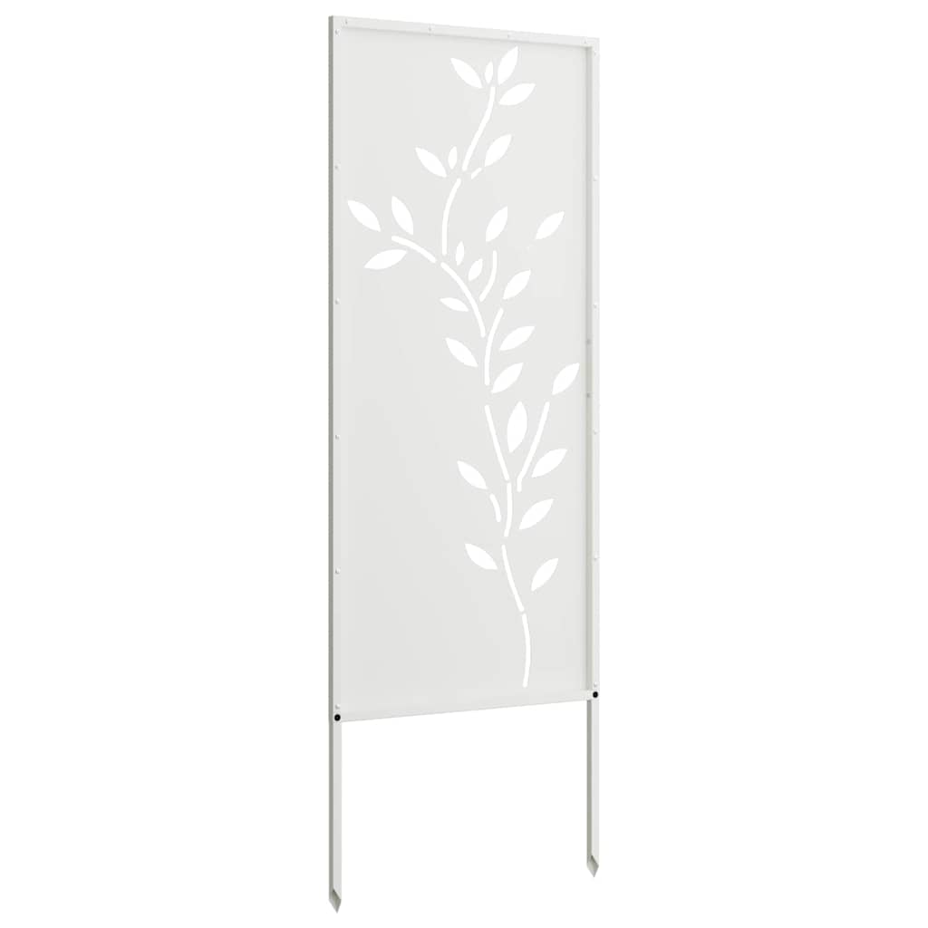 Privatnost u vrtu Bijelo 50 x 140 cm Hladno valjana čelična