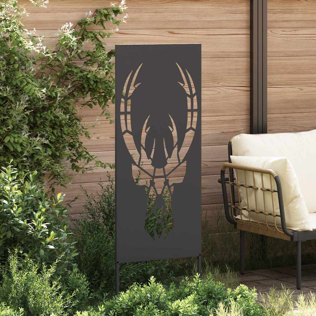Privatnost u vrtu Crna 50 x 140 cm Hladno valjana čelična
