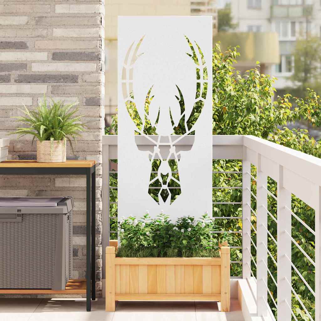 Privatnost u vrtu Bijelo 50 x 140 cm Hladno valjana čelična
