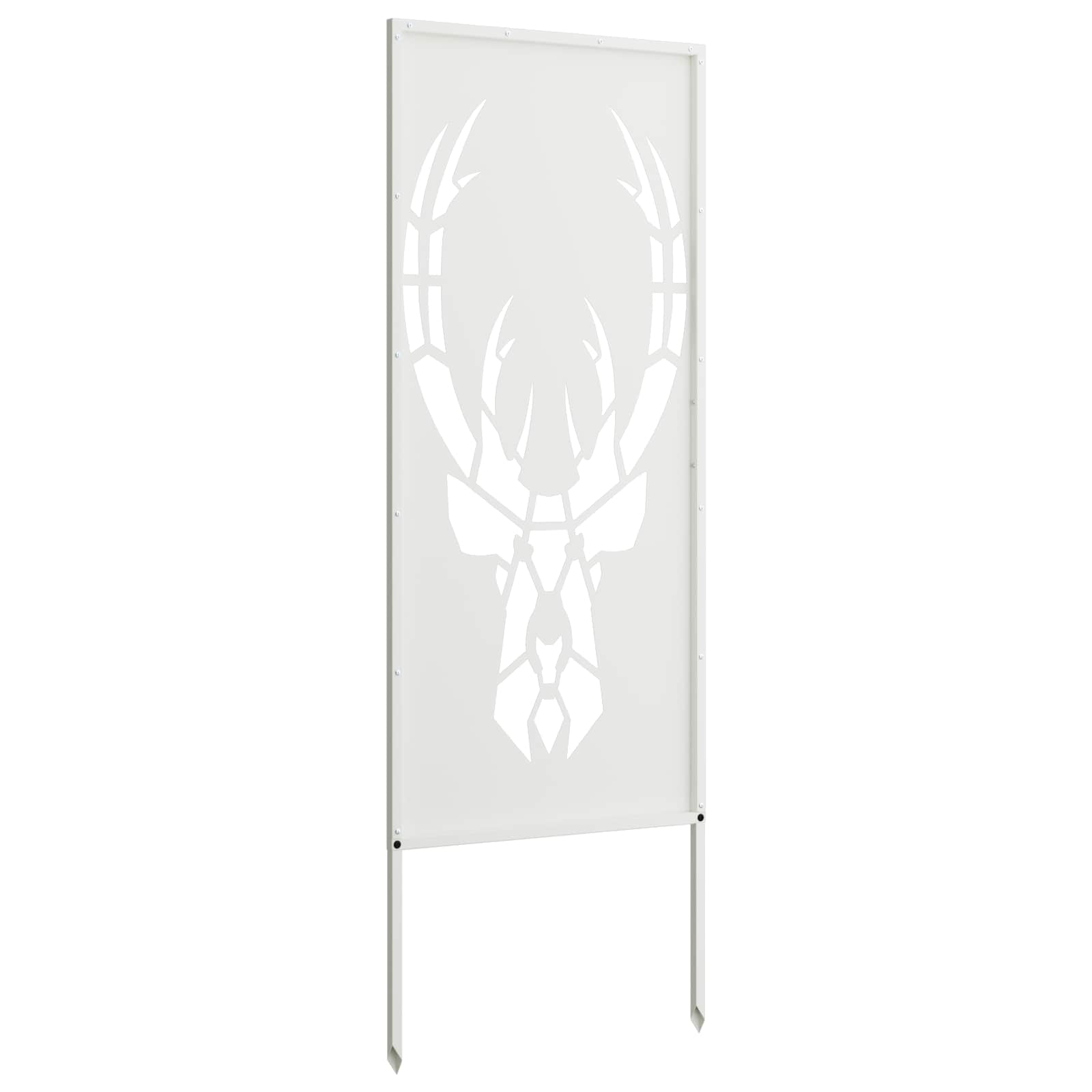 Privatnost u vrtu Bijelo 50 x 140 cm Hladno valjana čelična