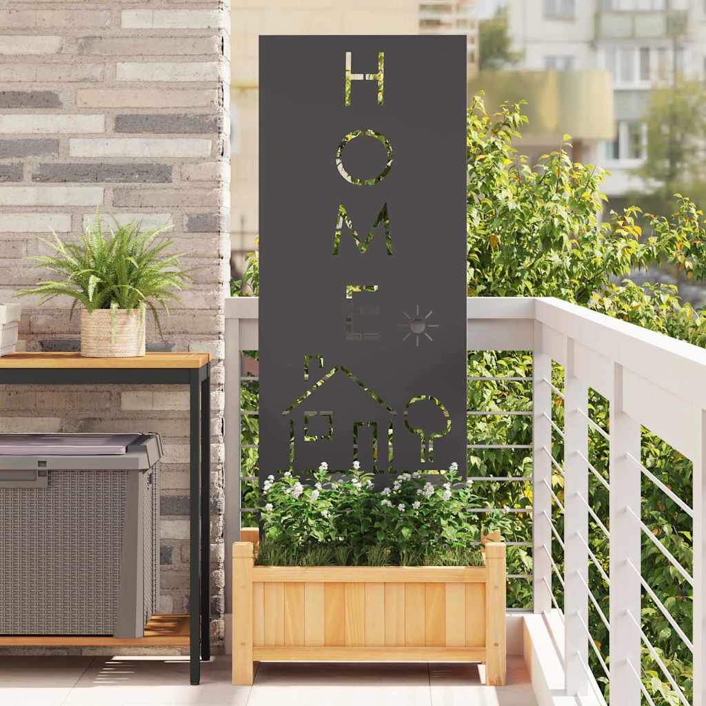 Privatnost u vrtu Crna 50 x 140 cm Hladno valjana čelična