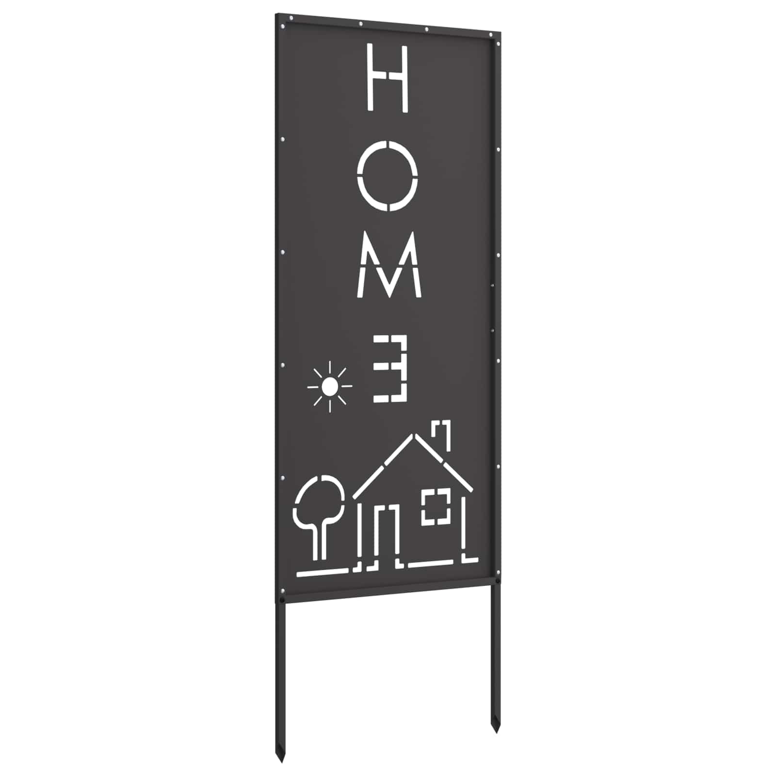 Privatnost u vrtu Crna 50 x 140 cm Hladno valjana čelična