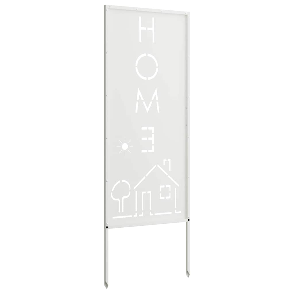 Privatnost u vrtu Bijelo 50 x 140 cm Hladno valjana čelična
