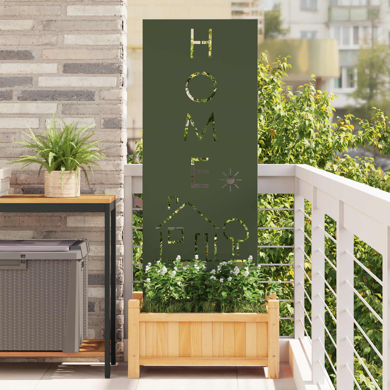 Privatnost u vrtu Rezbarija Maslinovo zelena 50 x 140 cm
