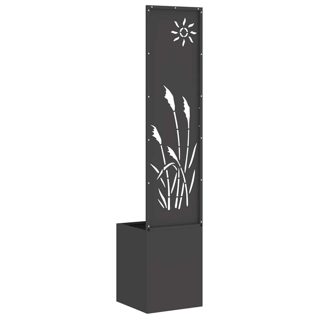 Privatnost u vrtu Crna 32 x 150 cm Hladno valjana čelična