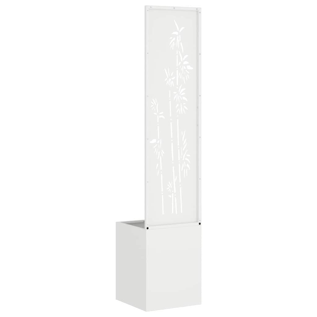 Privatnost u vrtu Bijelo 32 x 150 cm Hladno valjana čelična