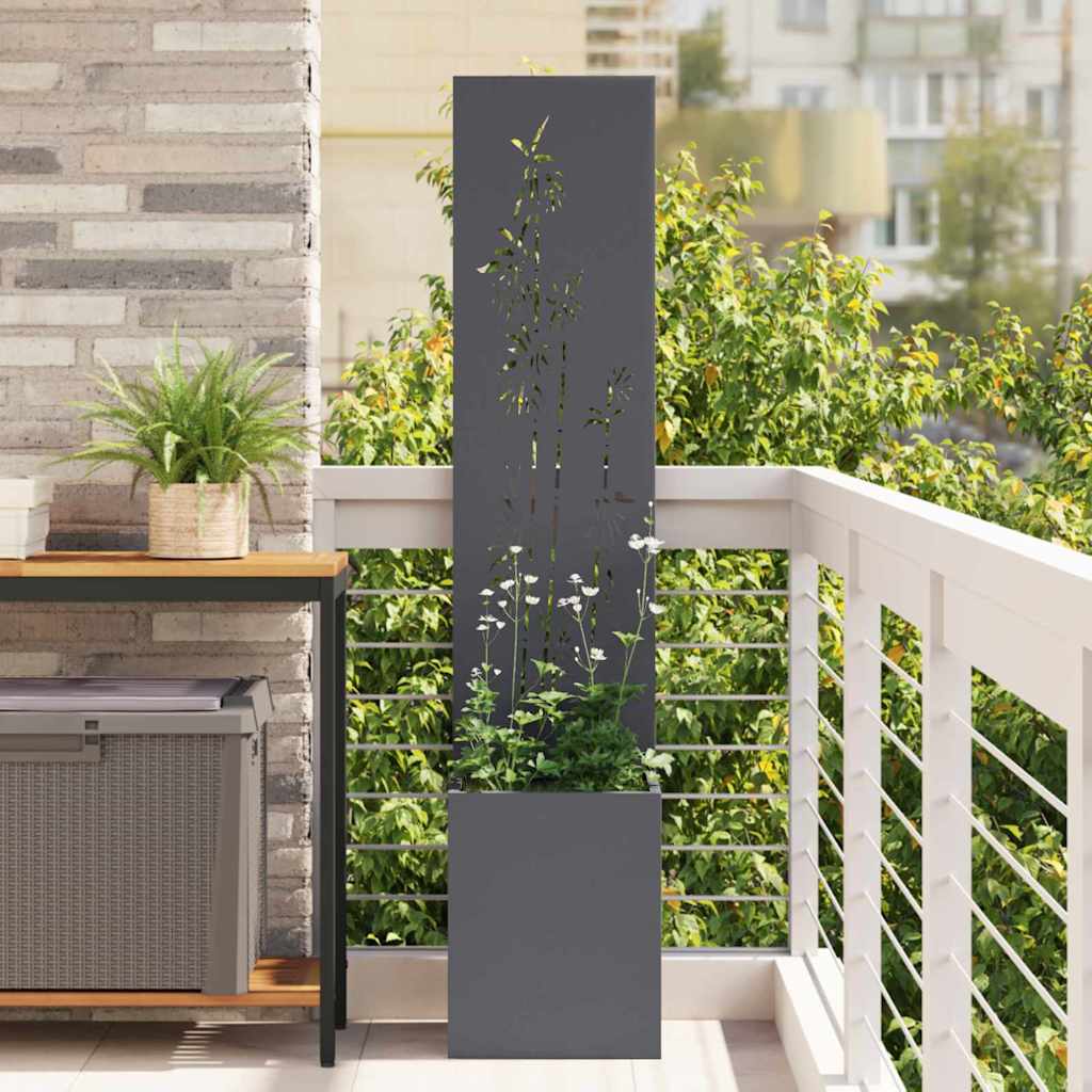 Privatnost u vrtu Antracit 32 x 140 cm Hladno valjana čelična