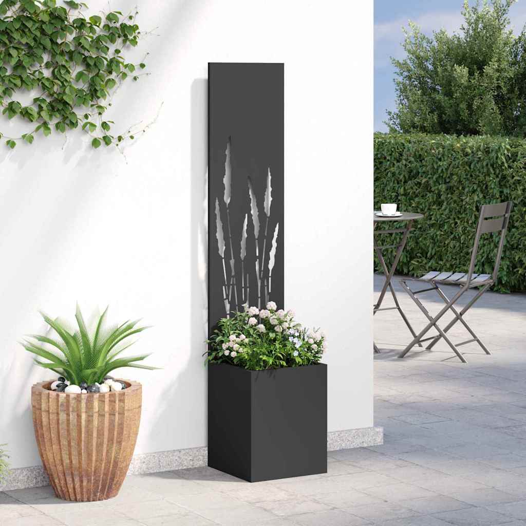 Privatnost u vrtu Crna 32 x 32 x 150 cm Hladno valjana čelična