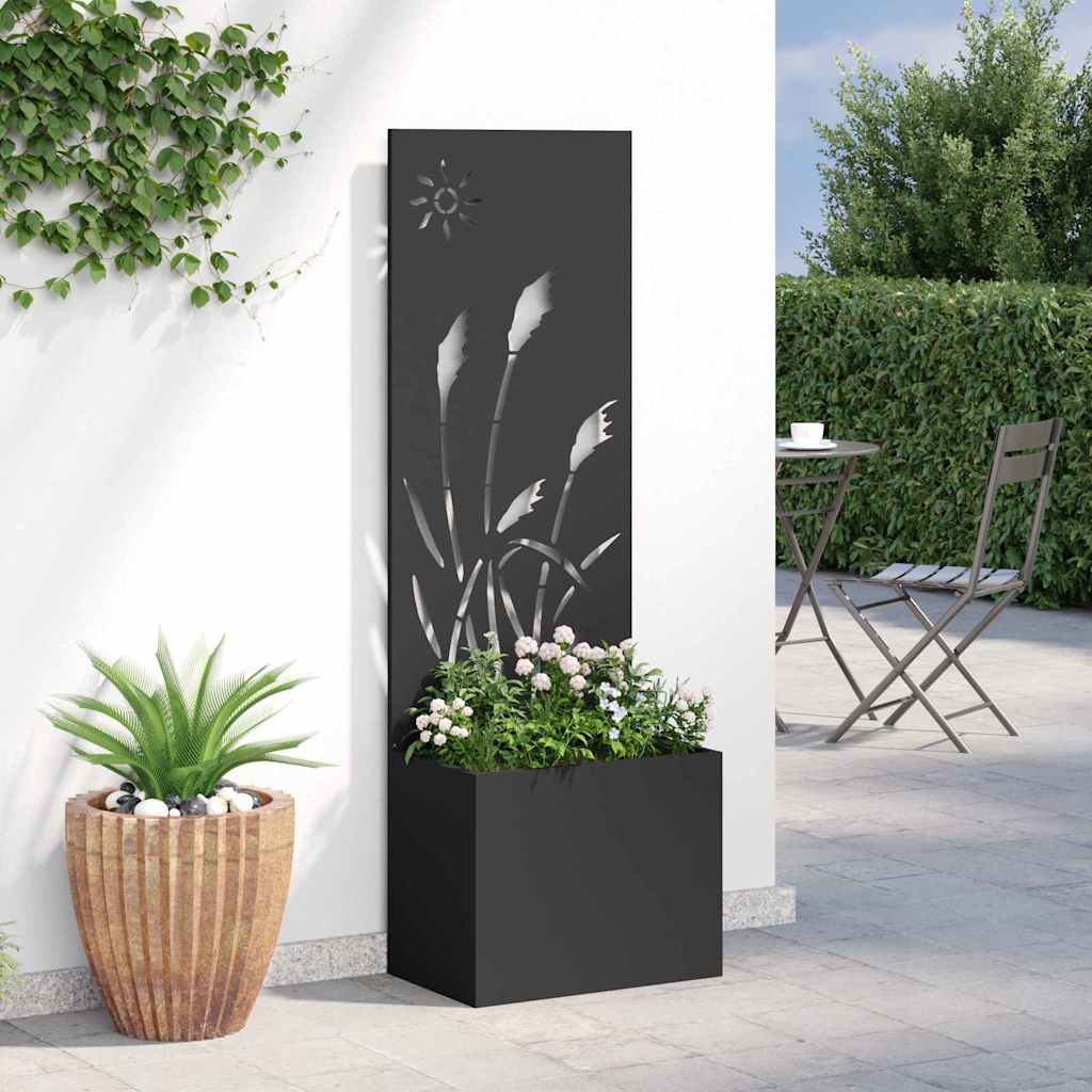 Privatnost u vrtu Crna 50 x 150 cm Hladno valjana čelična
