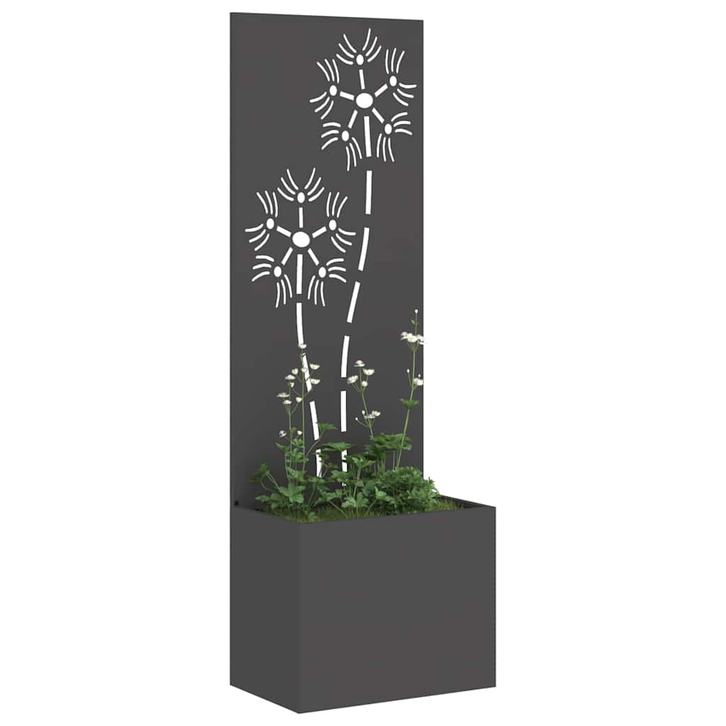 Privatnost u vrtu Crna 50 x 32 x 150 cm Hladno valjana čelična