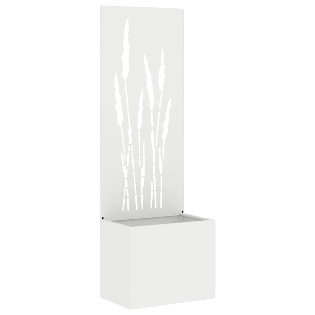 Privatnost u vrtu Bijelo 50 x 150 cm Hladno valjana čelična