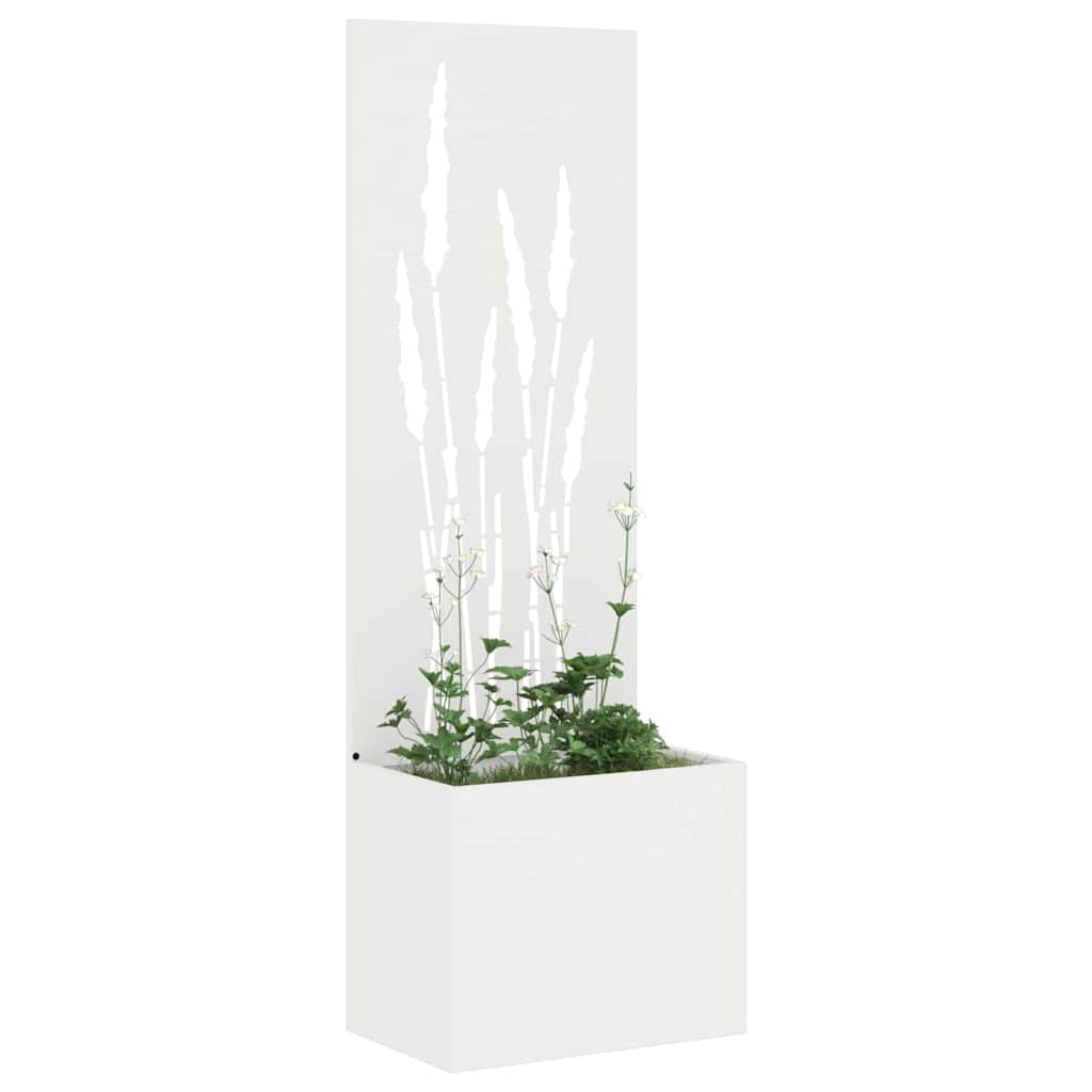 Privatnost u vrtu Bijelo 50 x 150 cm Hladno valjana čelična
