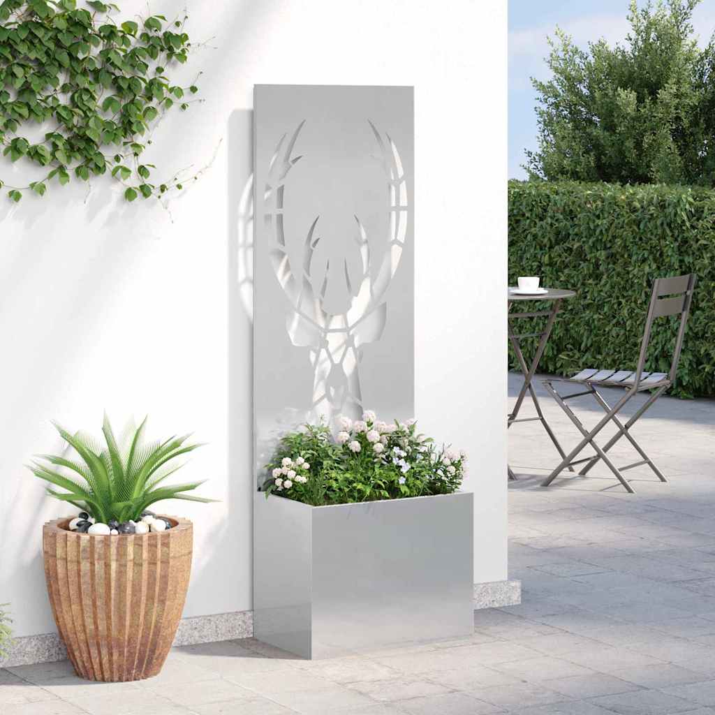 Privatnost u vrtu Srebrna 50 x 150 cm Nehrđajući čelik