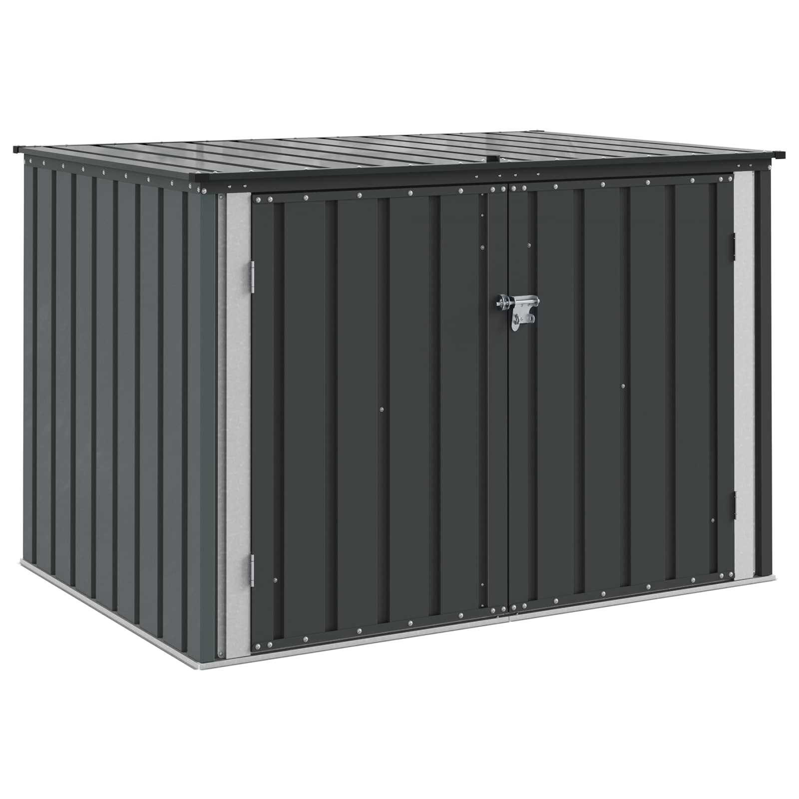 Kutija za spremanje u vrtu Crna 151,5 x 107 x 100 cm Čelik