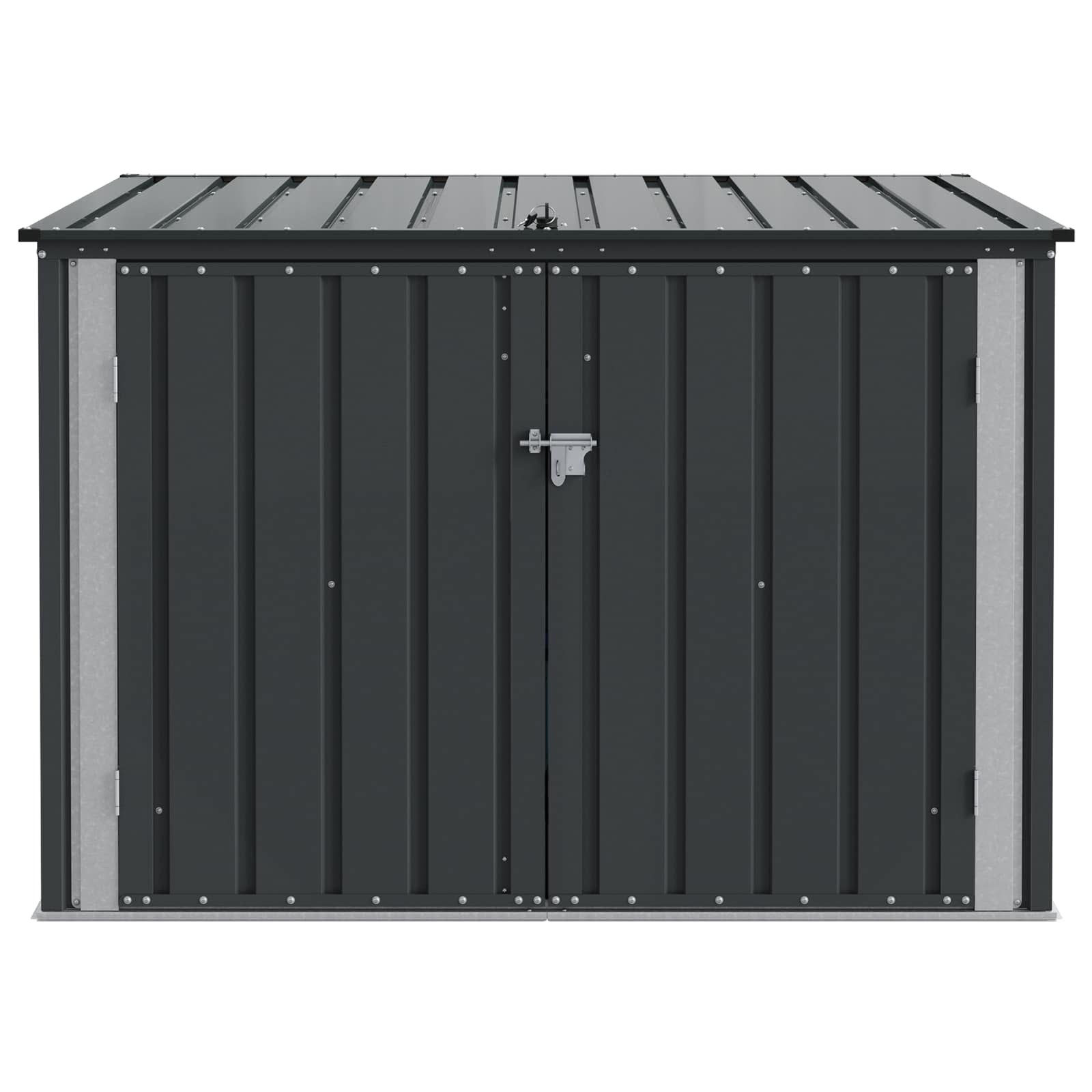 Kutija za spremanje u vrtu Crna 151,5 x 107 x 100 cm Čelik