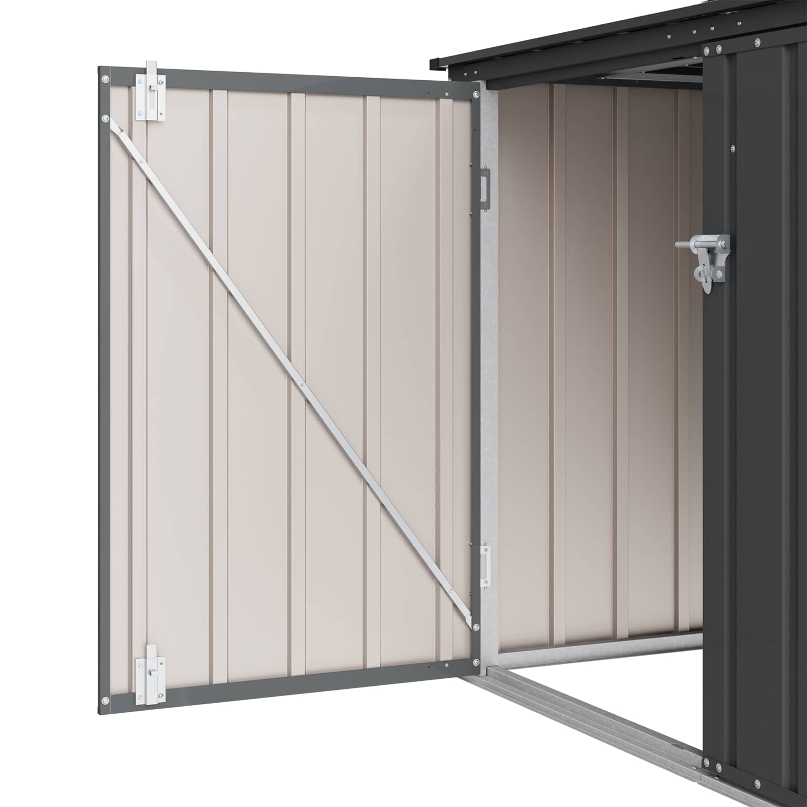 Kutija za spremanje u vrtu Crna 151,5 x 82 x 110,5 cm Čelik