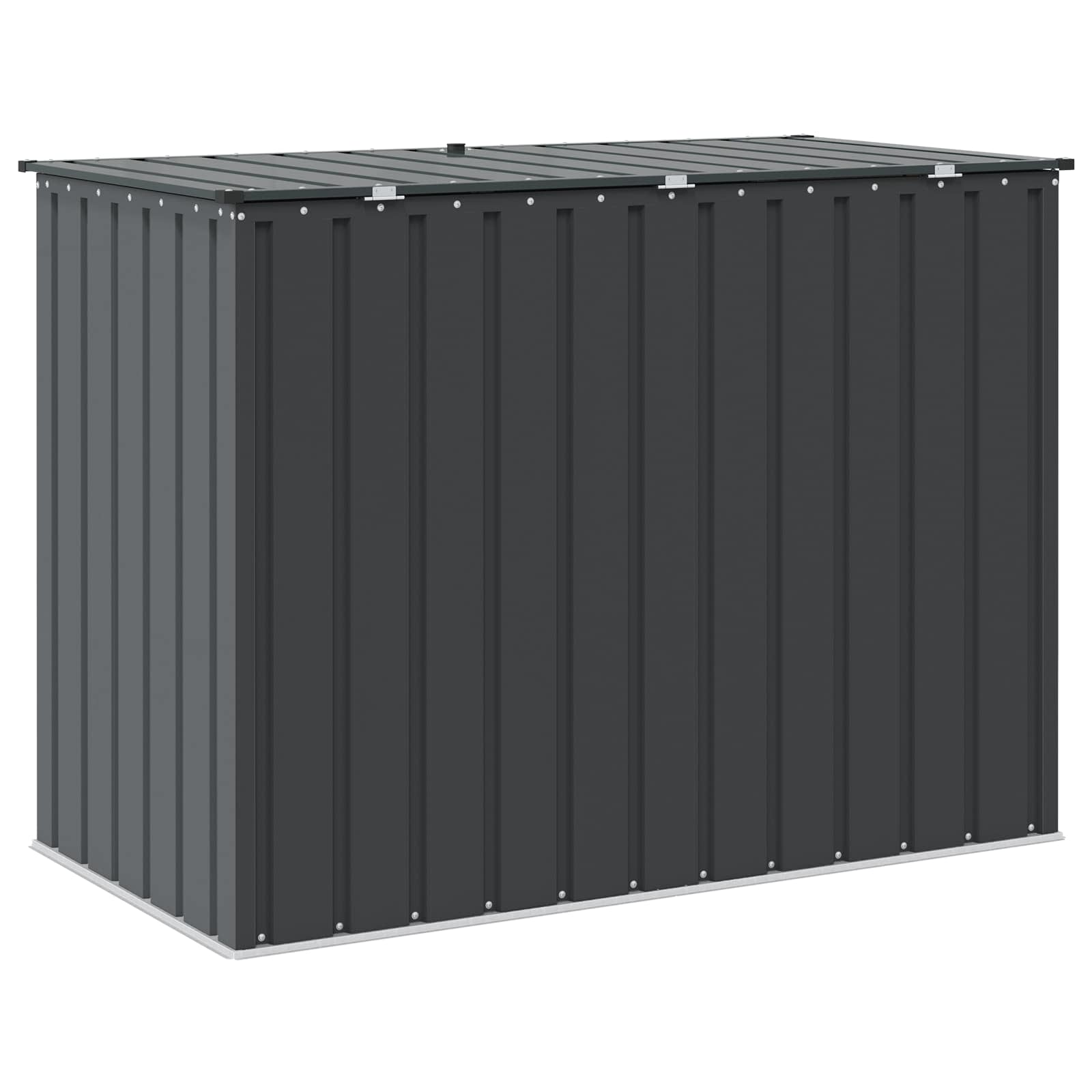Kutija za spremanje u vrtu Crna 151,5 x 82 x 110,5 cm Čelik